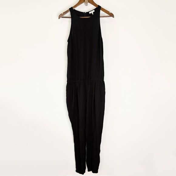 Joie Black Viscose Full Length Sleeveless Jumpsuit - Picture 1 of 9